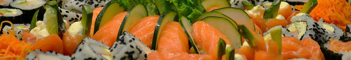 Eating Japanese Sushi at Taste of Tokyo restaurant in New York, NY.